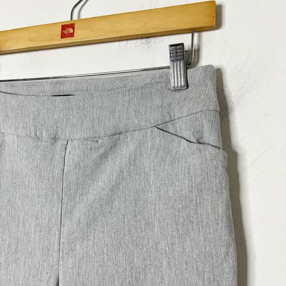 Hilary Radley Women's Ankle Dress Pants S Gray Pull On Stretch Mid Rise Career - Picture 2 of 6